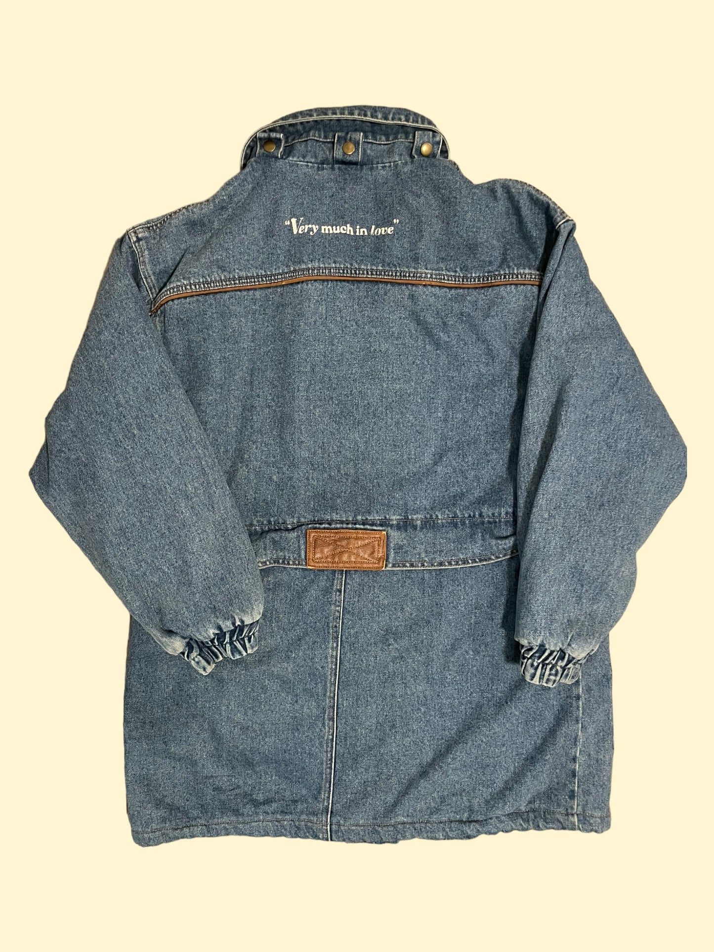 "Very Much In Love" Denim Drawstring Jacket - Size XL