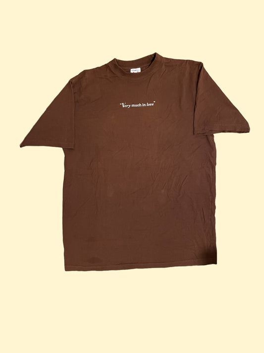 "Very Much In Love" Brown Tee - Size XL