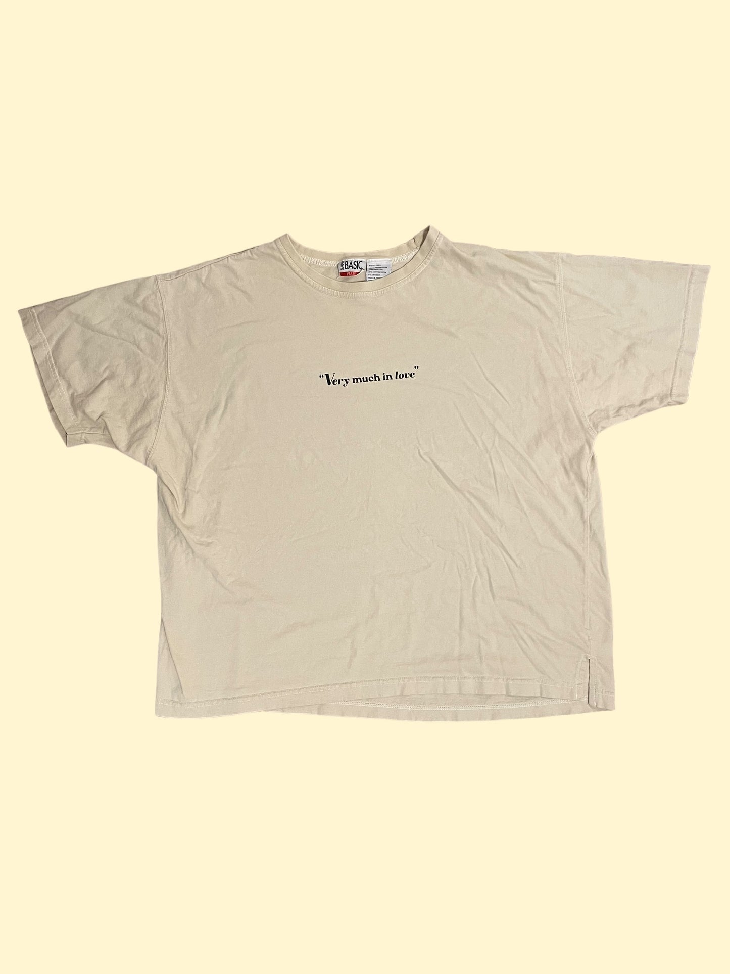 "Very Much In Love" Beige Tee - Size XL