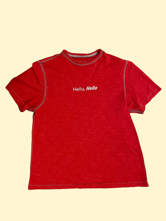 Hello, Hello Red Tee - Size M