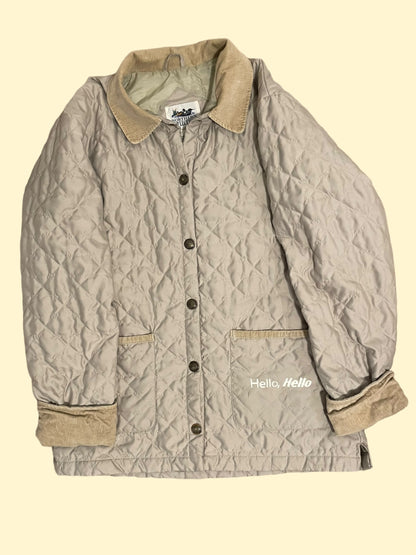 Hello, Hello Beige Quilt & Corduroy Jacket -  Size XL