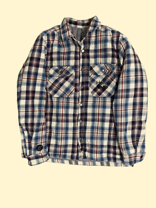 Hello, Hello Button Up Plaid Jacket - Size XL