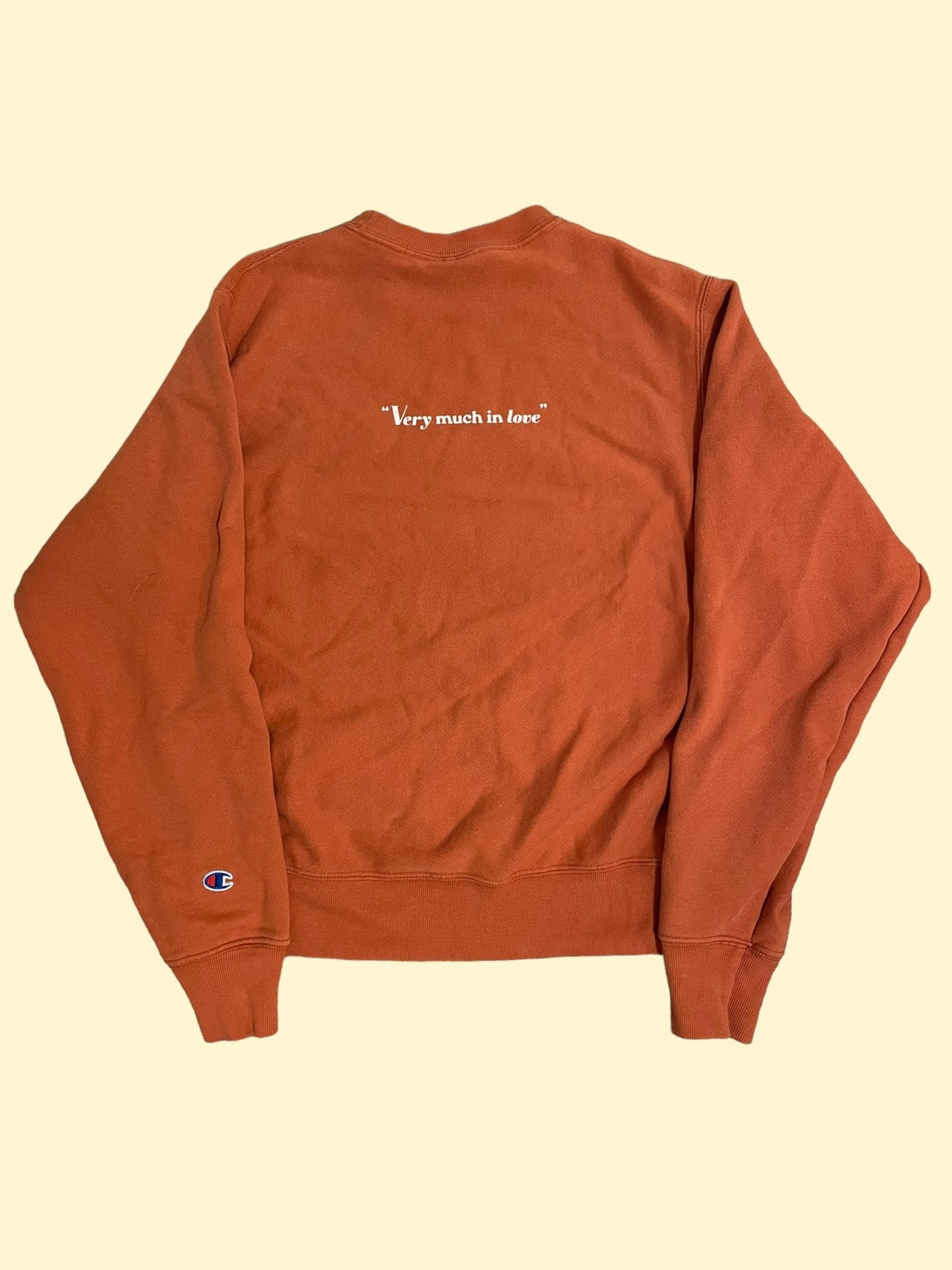 "Very Much In Love" Orange Crewneck - Size M