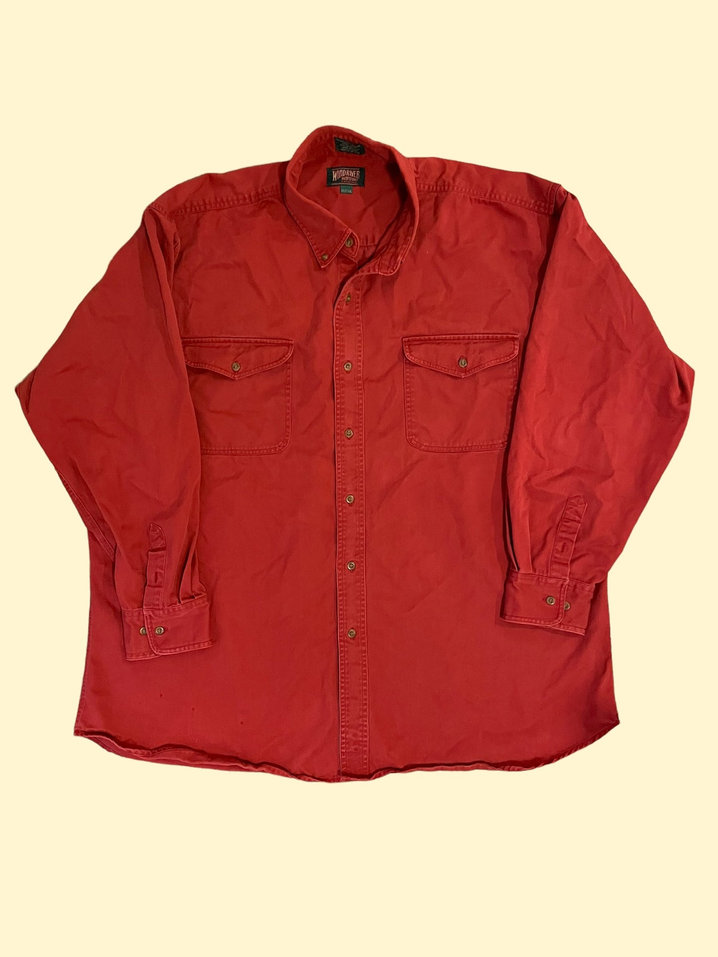 "Very Much In Love" Red Button Up - Size XL