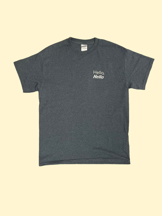 Hello, Hello Gray Tee - Size M