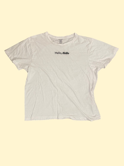 Hello, Hello White Tee - Size L