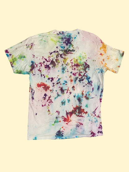 Hello, Hello Tie Dye V-Neck Tee - Size M