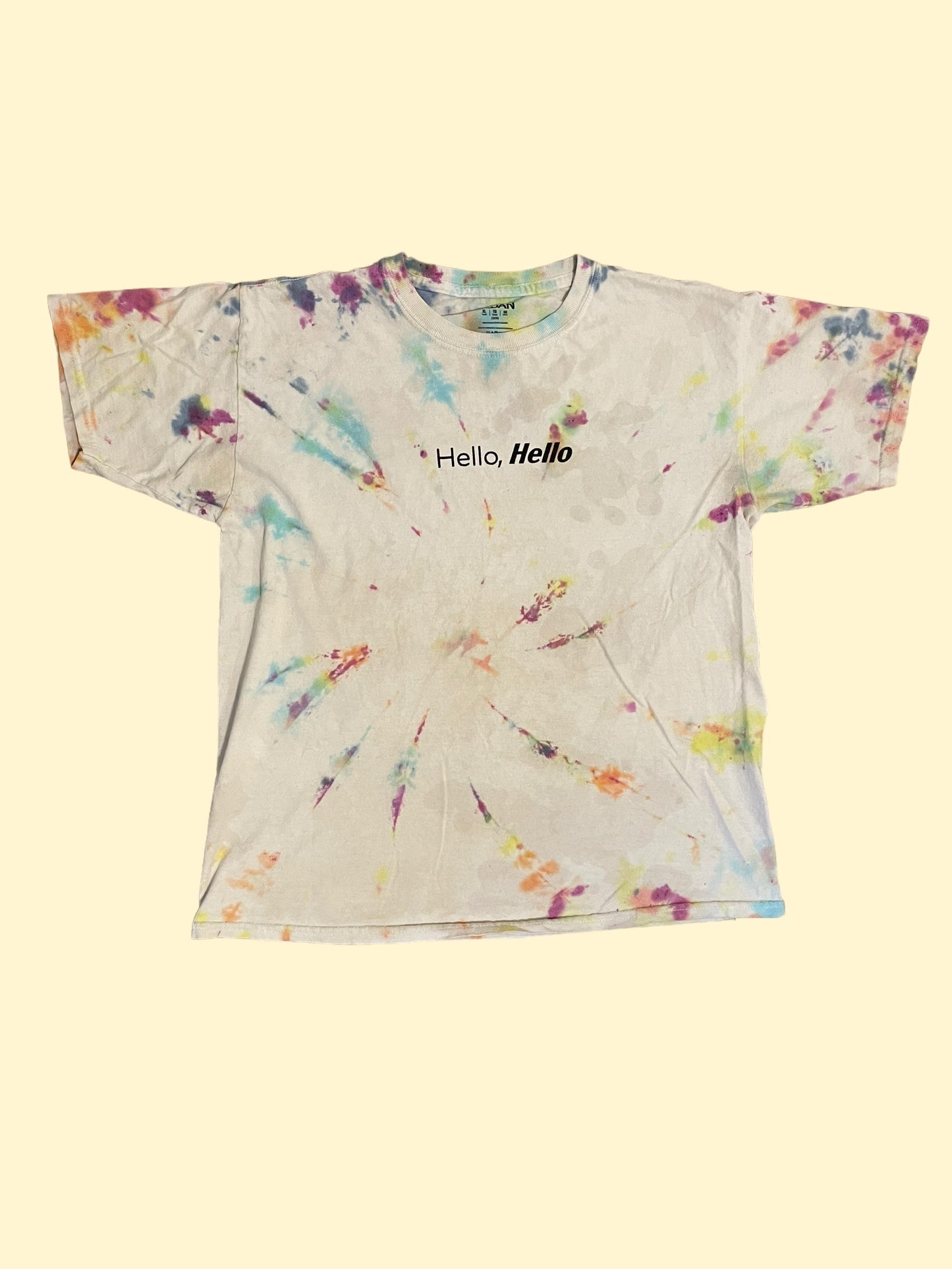 Hello, Hello Tie Dye Tee - Size M