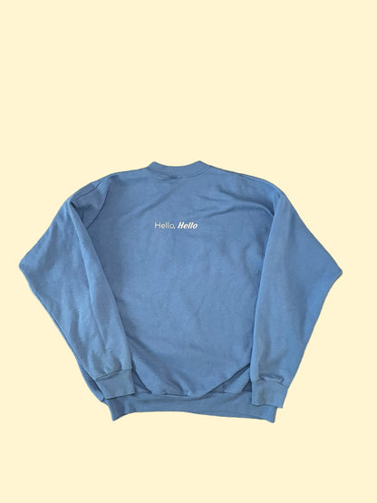 Hello, Hello Blue Crewneck Sweater - Size L