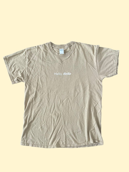 Hello, Hello  Beige Tee - Size L