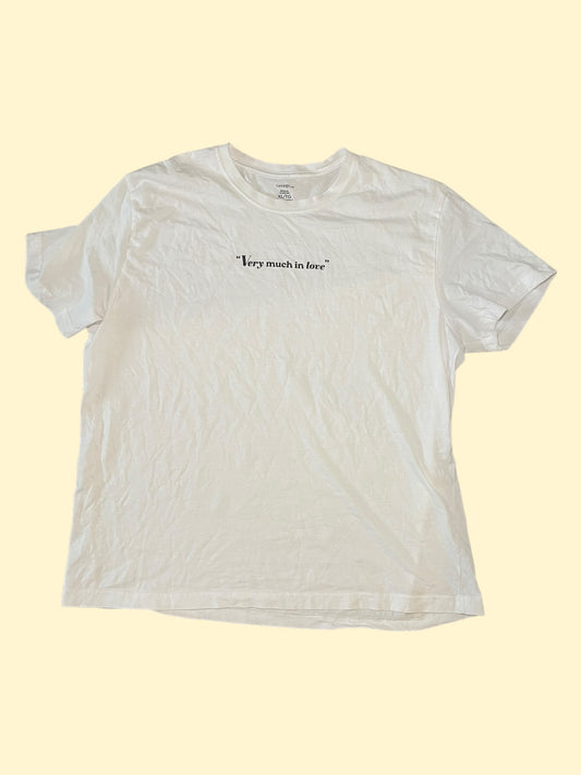 "Very Much In Love" White Tee - Size XL