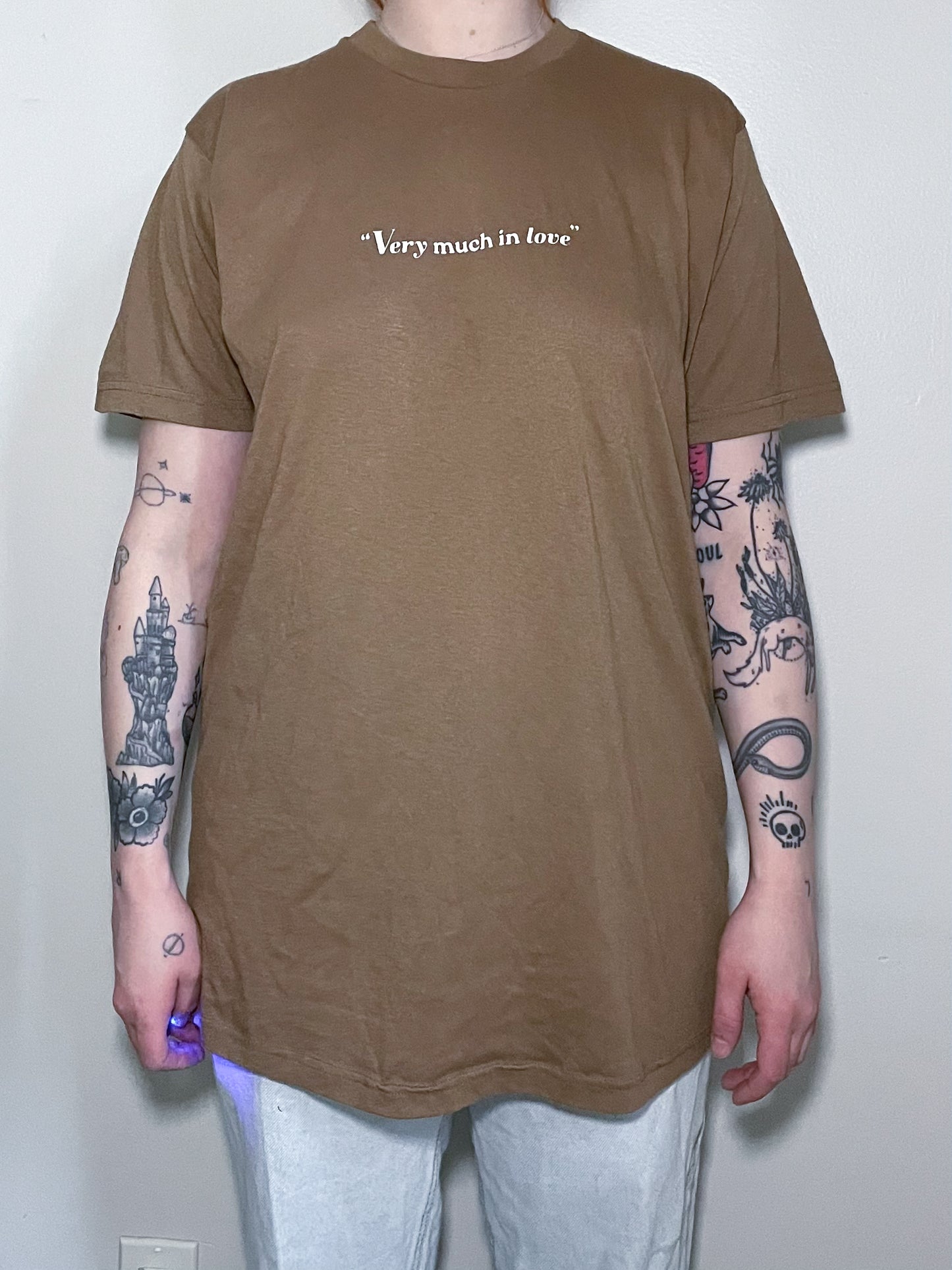 "Very Much In Love" Beige Tee - Size M