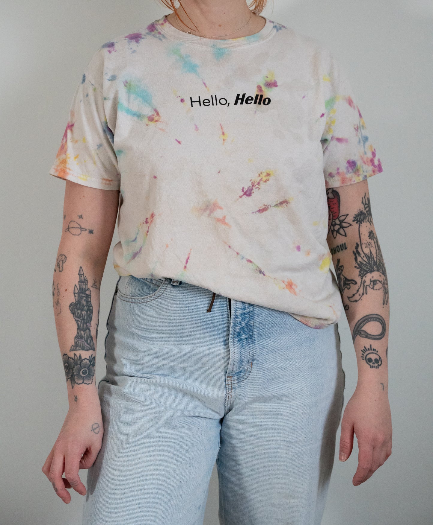 Hello, Hello Tie Dye Tee - Size M