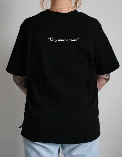 "Very Much In Love" Black Tee - Size M