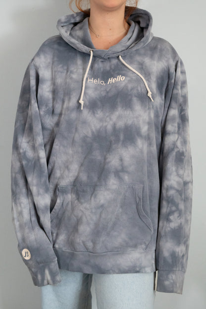 Hello, Hello Blue Tie Dye Hoody - Size XL