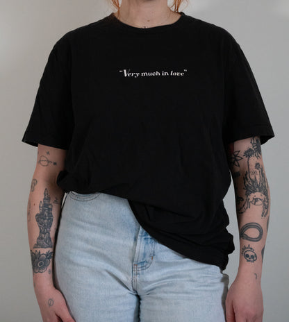 "Very Much In Love" Black Tee - Size L