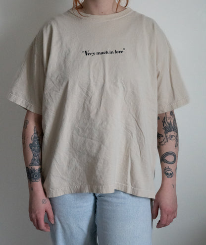 "Very Much In Love" Beige Tee - Size XL