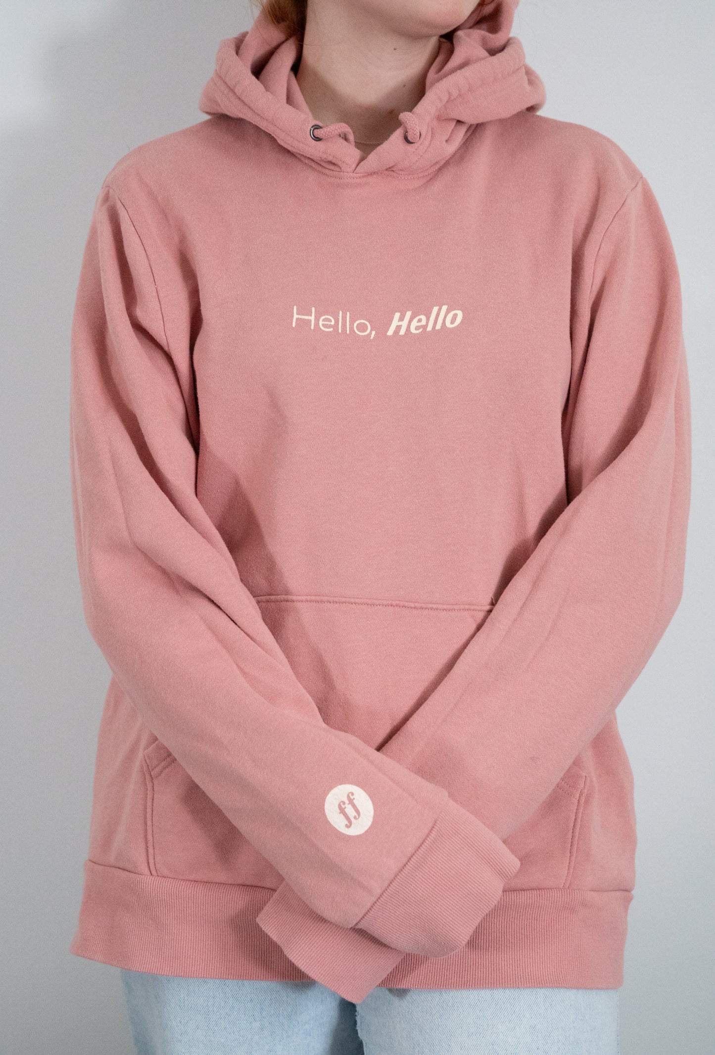 Hello, Hello Pink Hoodie - Size L