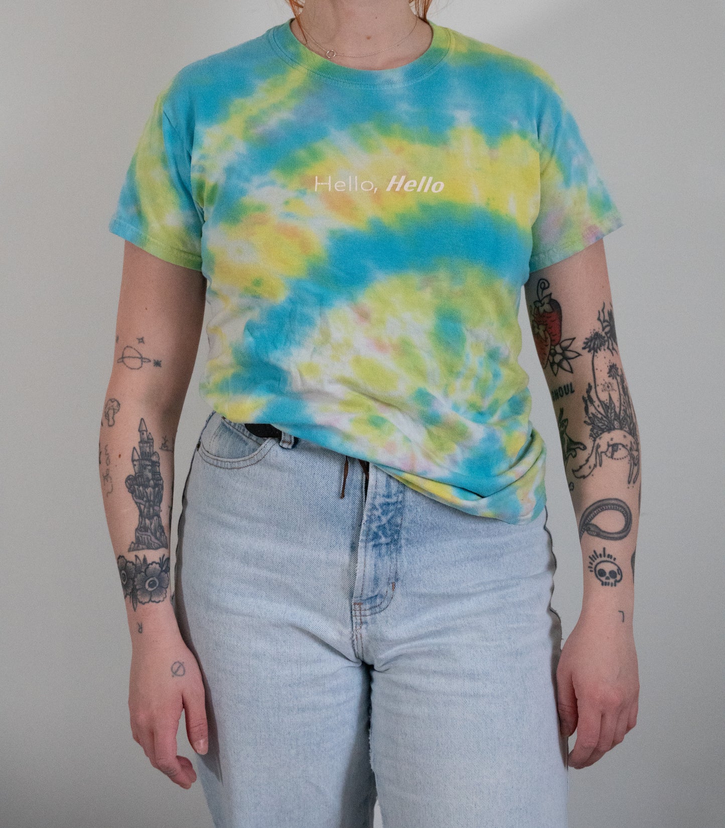 Hello, Hello Tie-Dye Tee - Size S