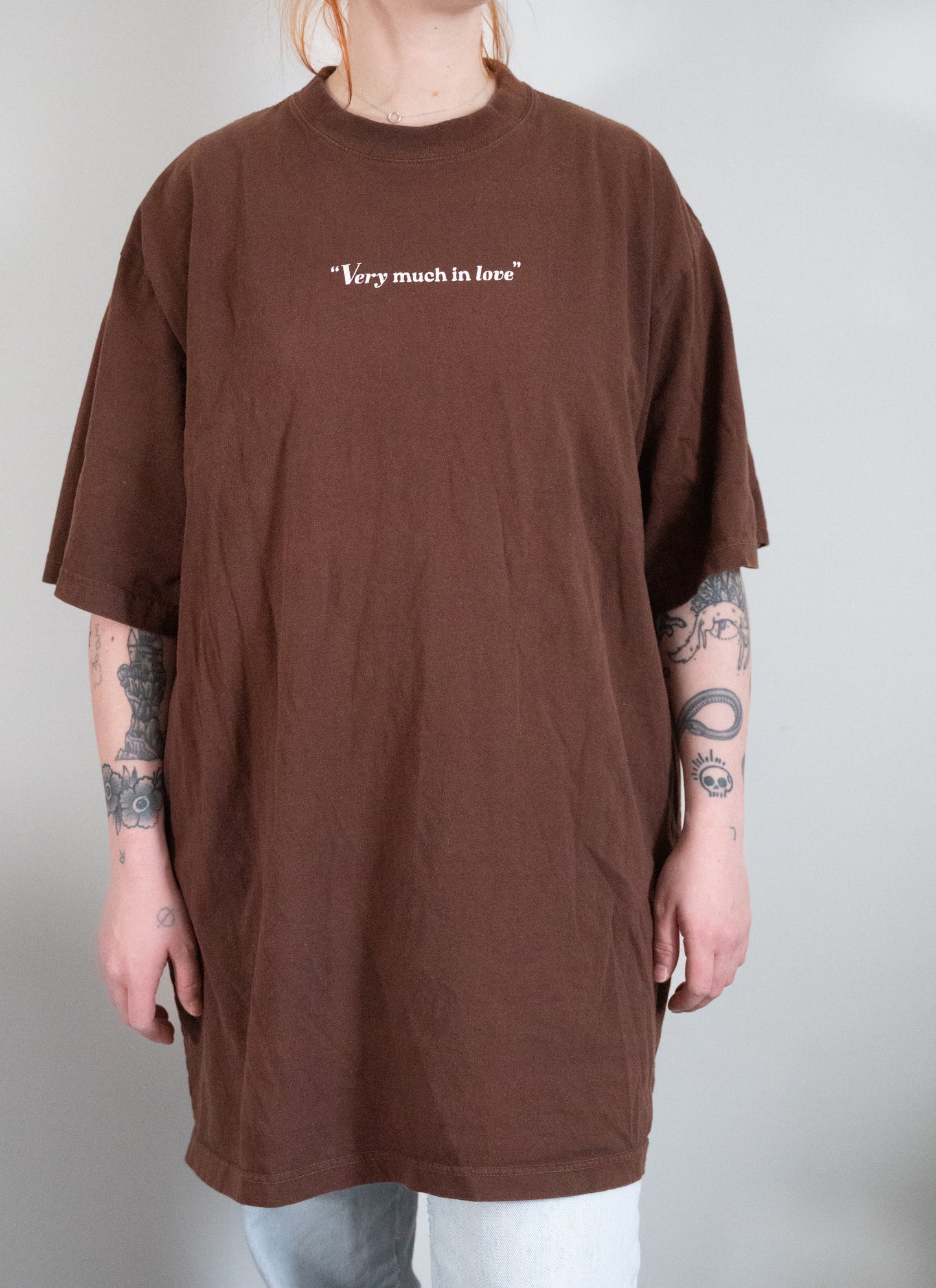 "Very Much In Love" Brown Tee - Size XL