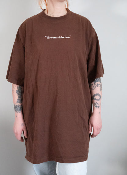 "Very Much In Love" Brown Tee - Size XL