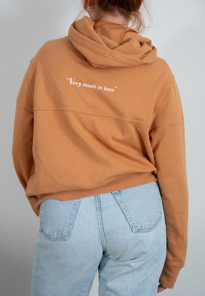 "Very Much In Love" Yellow/Orange Hoodie - Size L